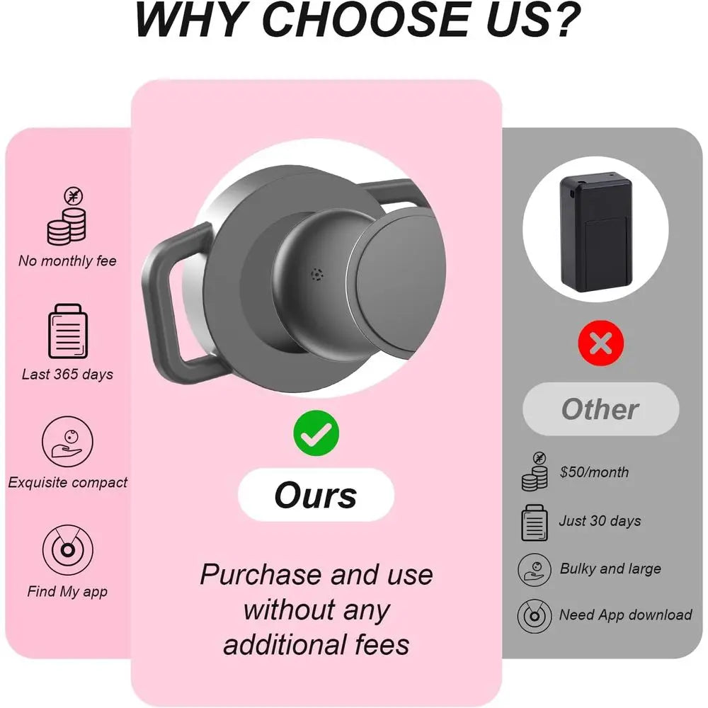 GPS Cat Tracker – Waterproof, No Fees, Apple Find