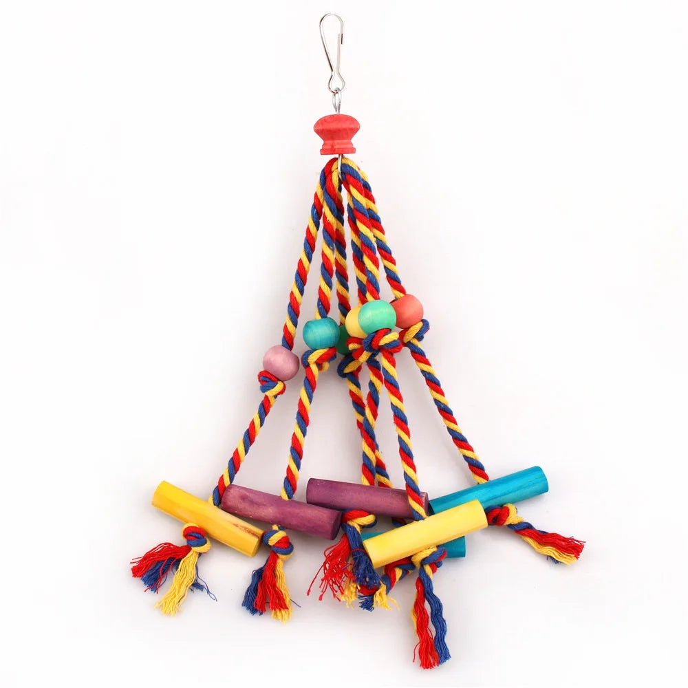 Parrot Rope & Wood Chew Toy