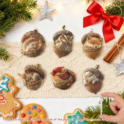 Forest Animal Christmas Decorations for Home Décor 8 Pcs