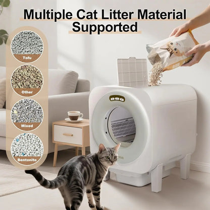 Automatic Cat Litter Box Self Cleaning for Multiple Cats