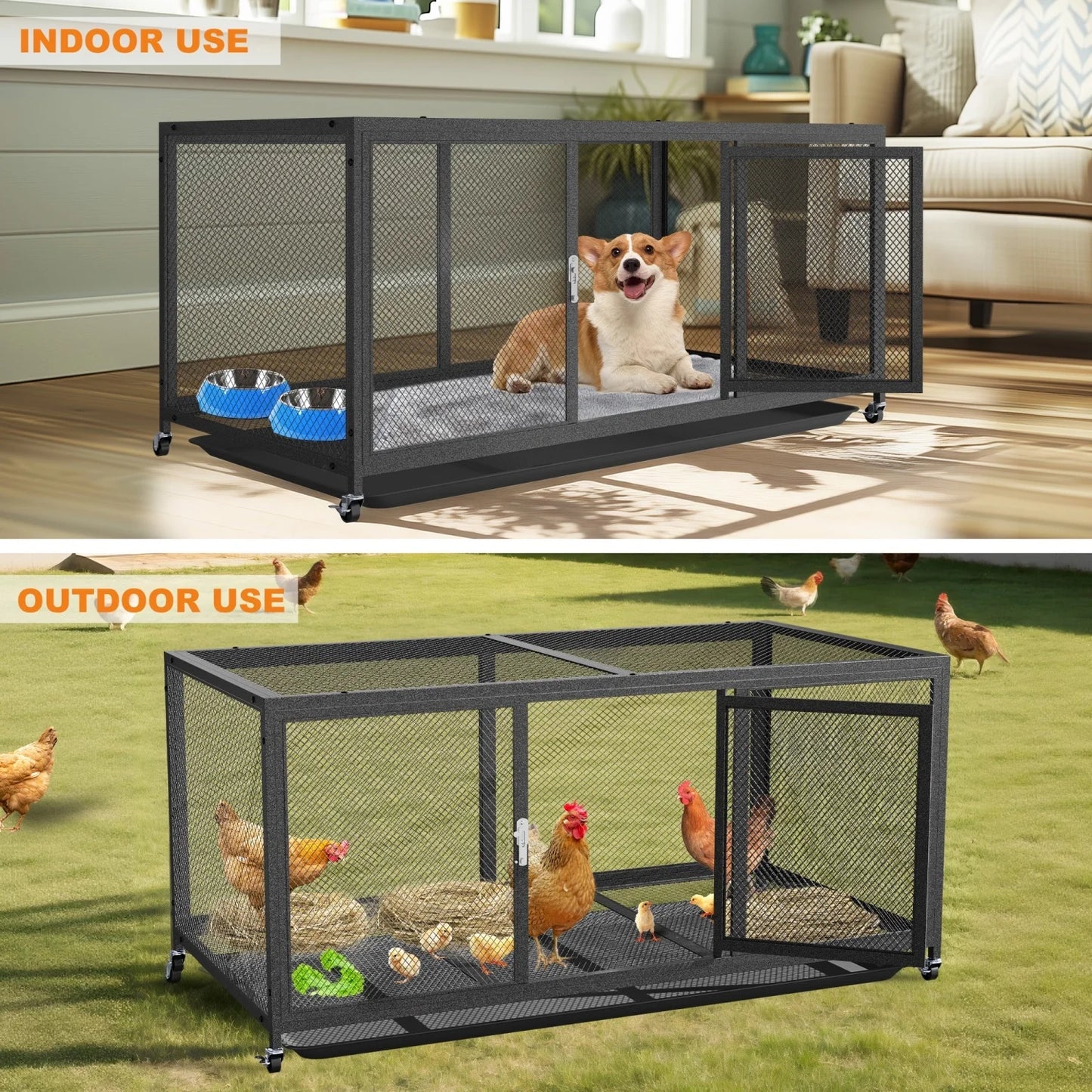 Outdoor Heavy‑Duty Walk‑In Chicken Coop & Run