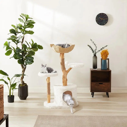 Luxury Cat Tree Condo with Scratching Post.