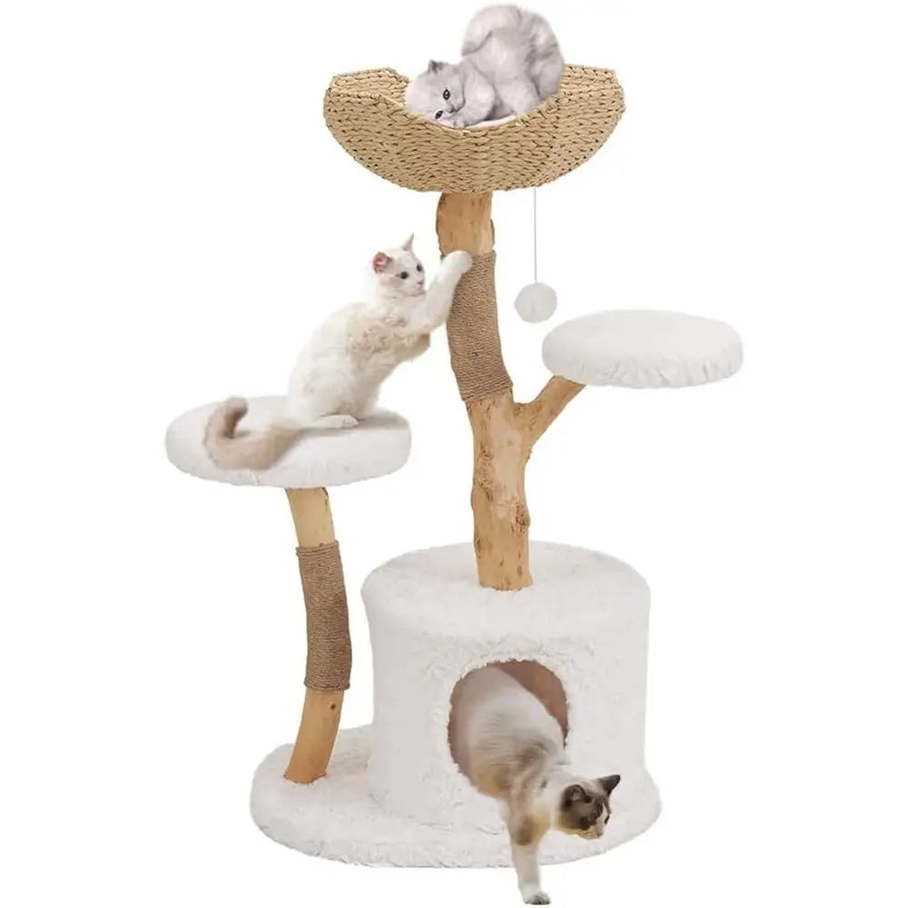 Luxury Cat Tree Condo with Scratching Post.