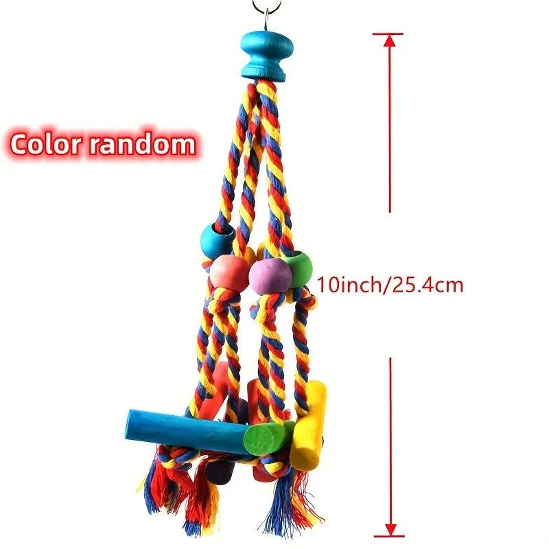 Parrot Rope & Wood Chew Toy