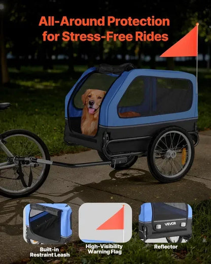 Pet Bike Trailer for Small & Large Dogs