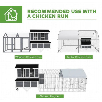 Mobile Chicken Coop with Tray & Perches