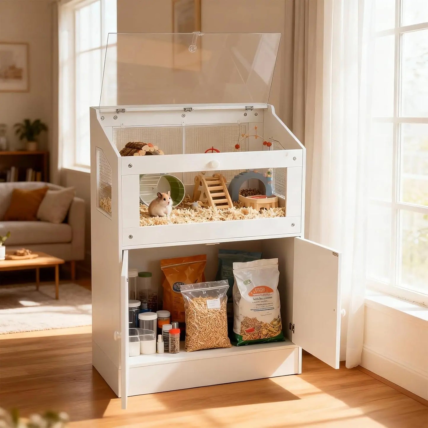 Acrylic Small Pet Habitat with Storage