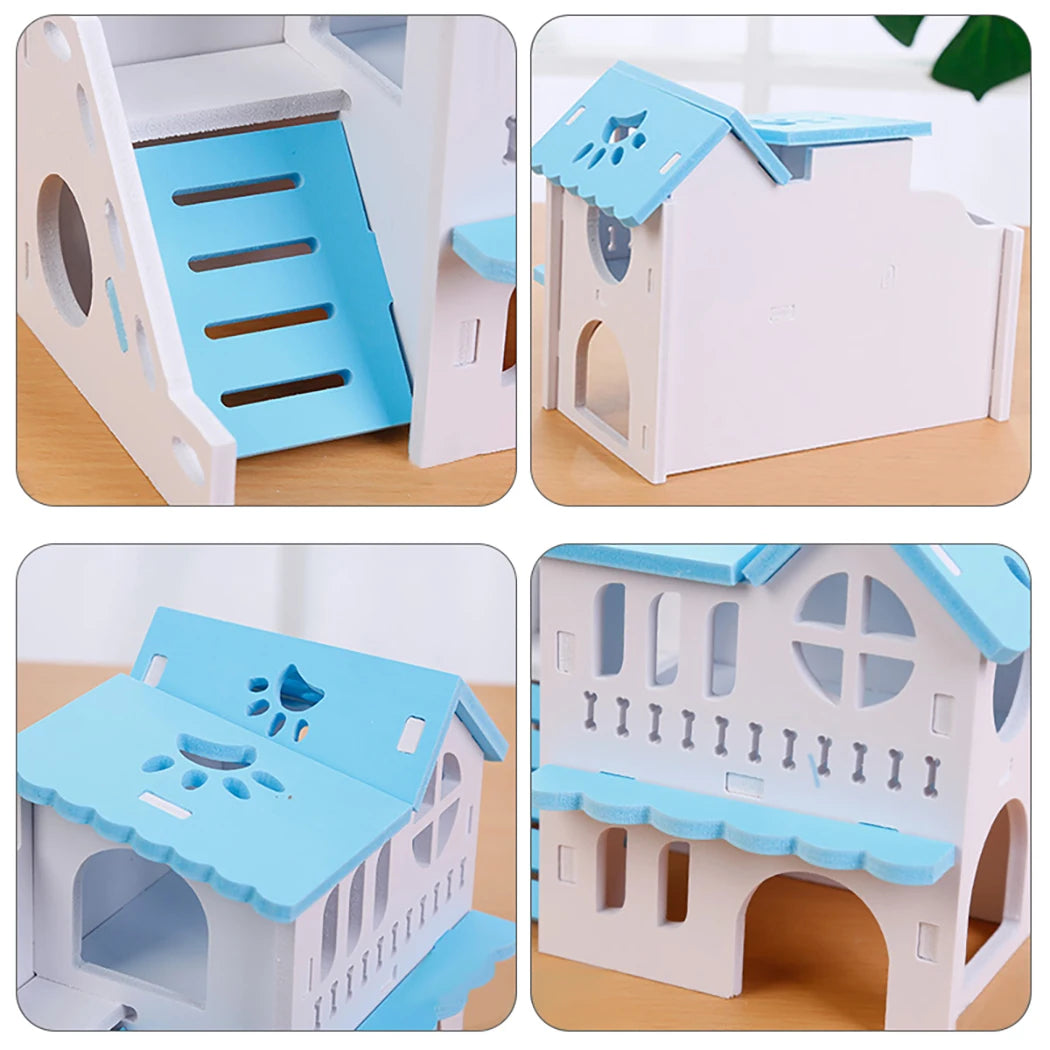 2 Story Hamster House With Ladder Design