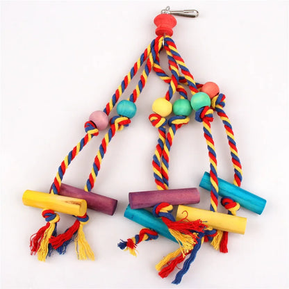 Parrot Rope & Wood Chew Toy