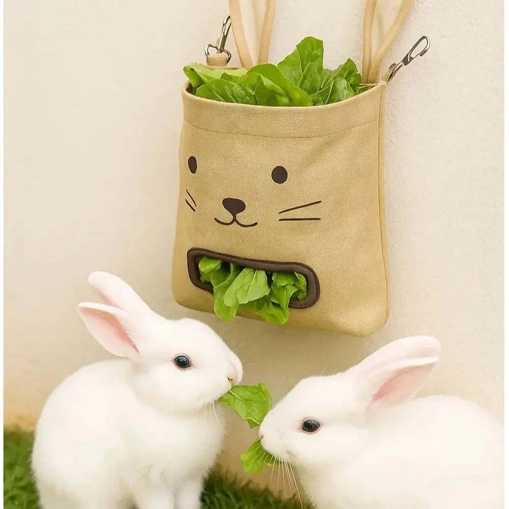 Rabbit Hanging Hay Bag Feeder – Multiple Colors