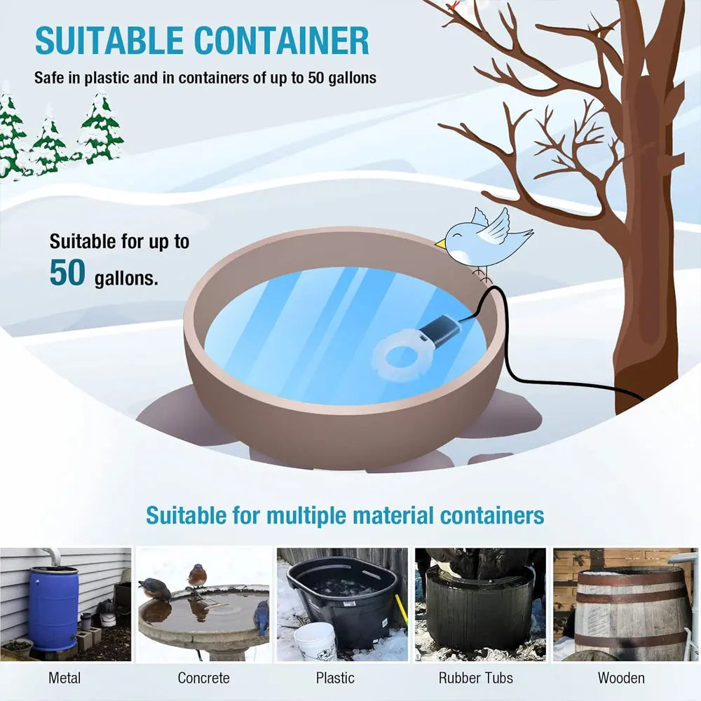 Chicken Waterer Heater – Aluminum De‑Icer (Anti‑Rust & Safe)