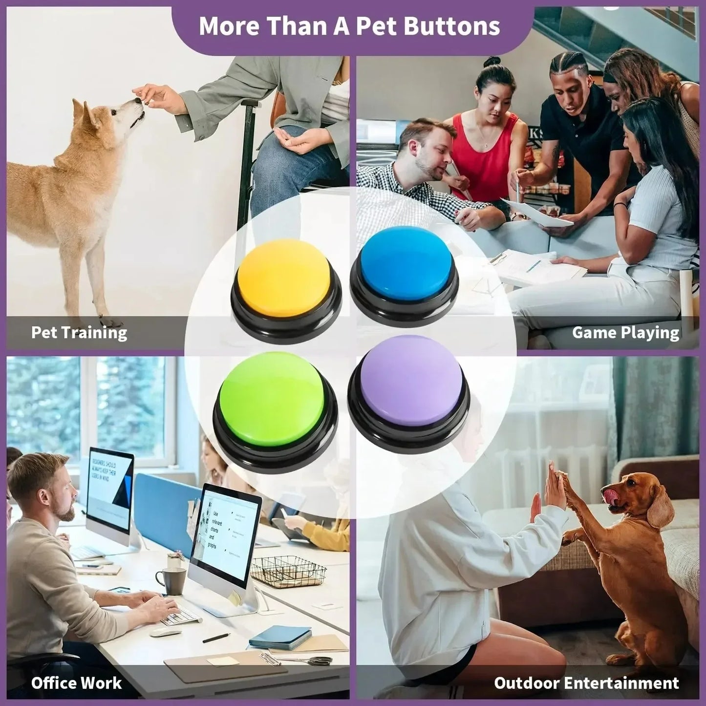 Pet Chat Buttons – Recordable Training Buzzers