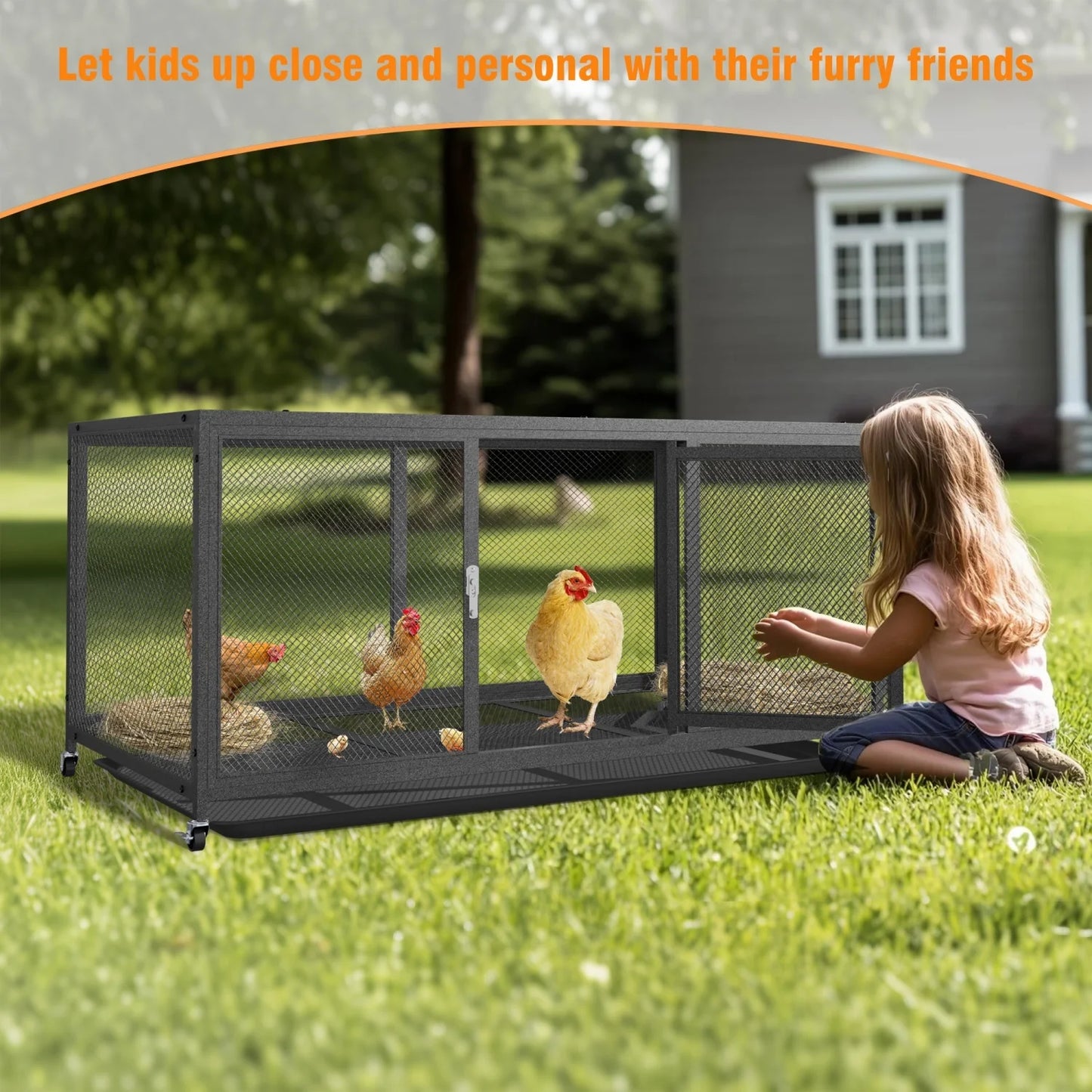 Outdoor Heavy‑Duty Walk‑In Chicken Coop & Run