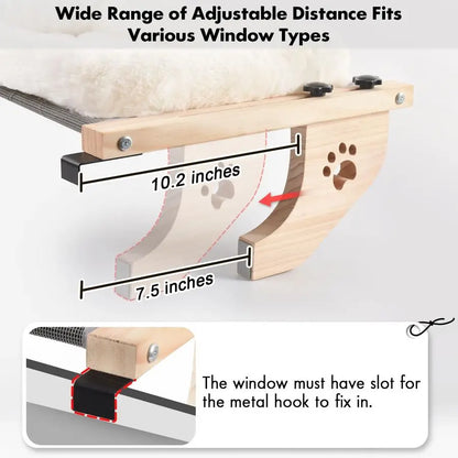 Sturdy Hammock Window Seat with Cushion Cover