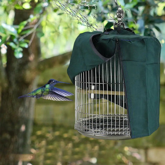 Round warm dome bird cage cover/net. Rainproof breathable cloth.