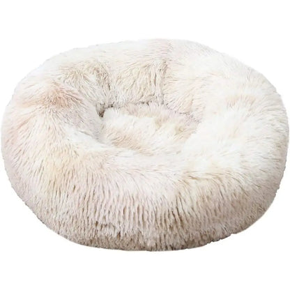Round Donut Cuddler Dog Bed with Anti-Slip Bottom