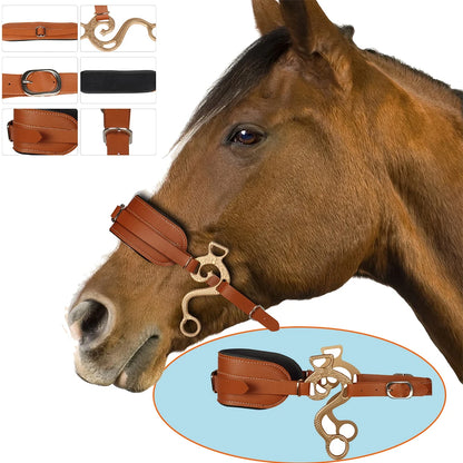 Brown Western Hackamore with Curb Chain
