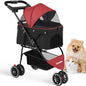Pet Stroller with Canopy & Storage