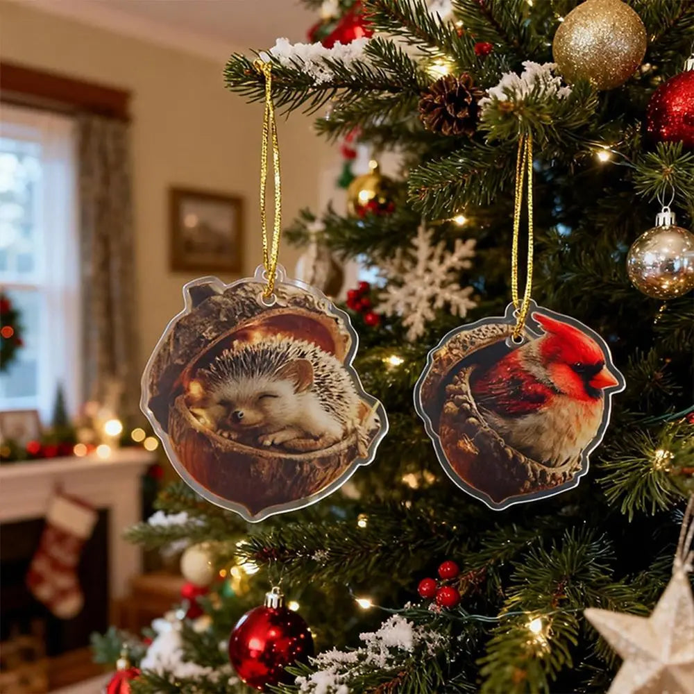 Forest Animal Christmas Decorations for Home Décor 8 Pcs