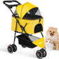 Pet Stroller with Canopy & Storage