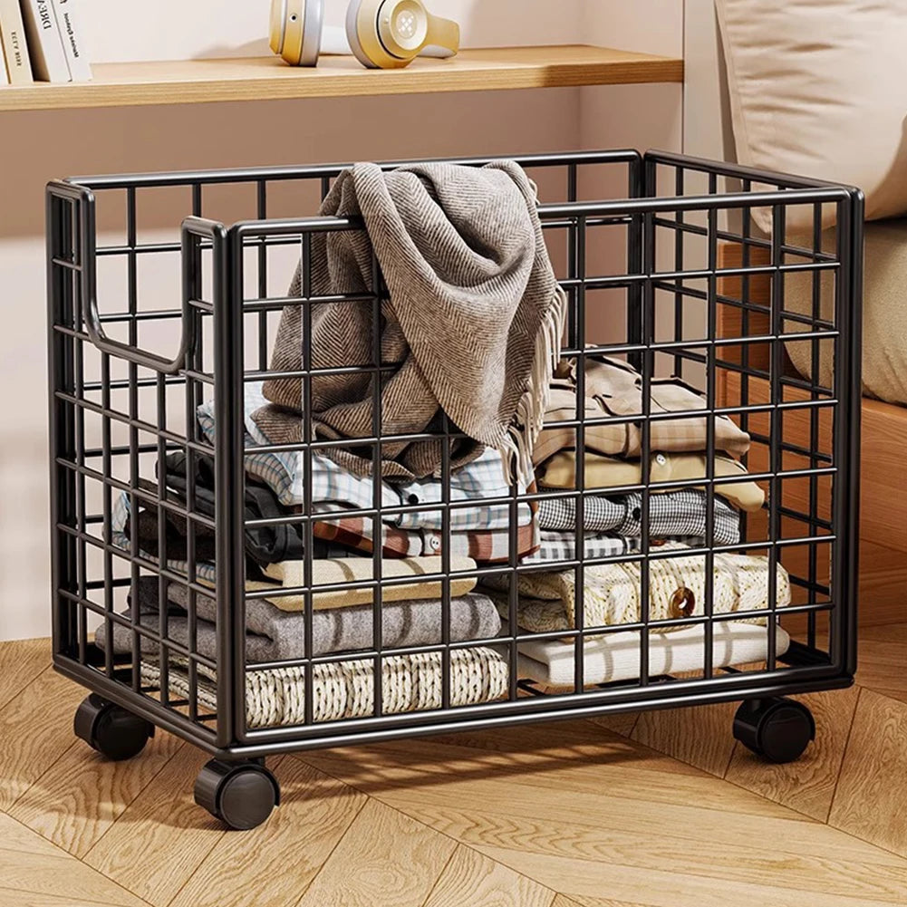 Toy Storage Bin with Wheels for Pet Toys or Kids Room