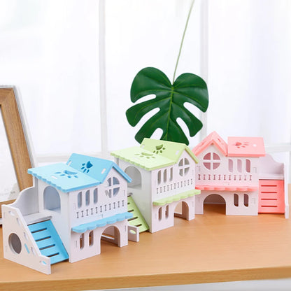 2 Story Hamster House With Ladder Design