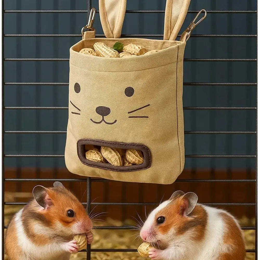 Rabbit Hanging Hay Bag Feeder – Multiple Colors