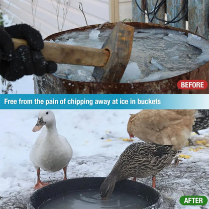 Chicken Waterer Heater – Aluminum De‑Icer (Anti‑Rust & Safe)