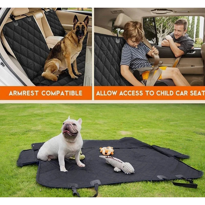 Waterproof Anti‑Scratch Dog Seat Cover with Belts