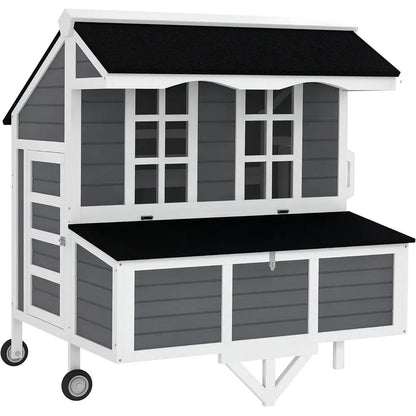 Mobile Chicken Coop with Tray & Perches