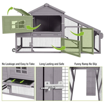 Mobile Chicken Coop & Rabbit Hutch