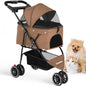 Pet Stroller with Canopy & Storage
