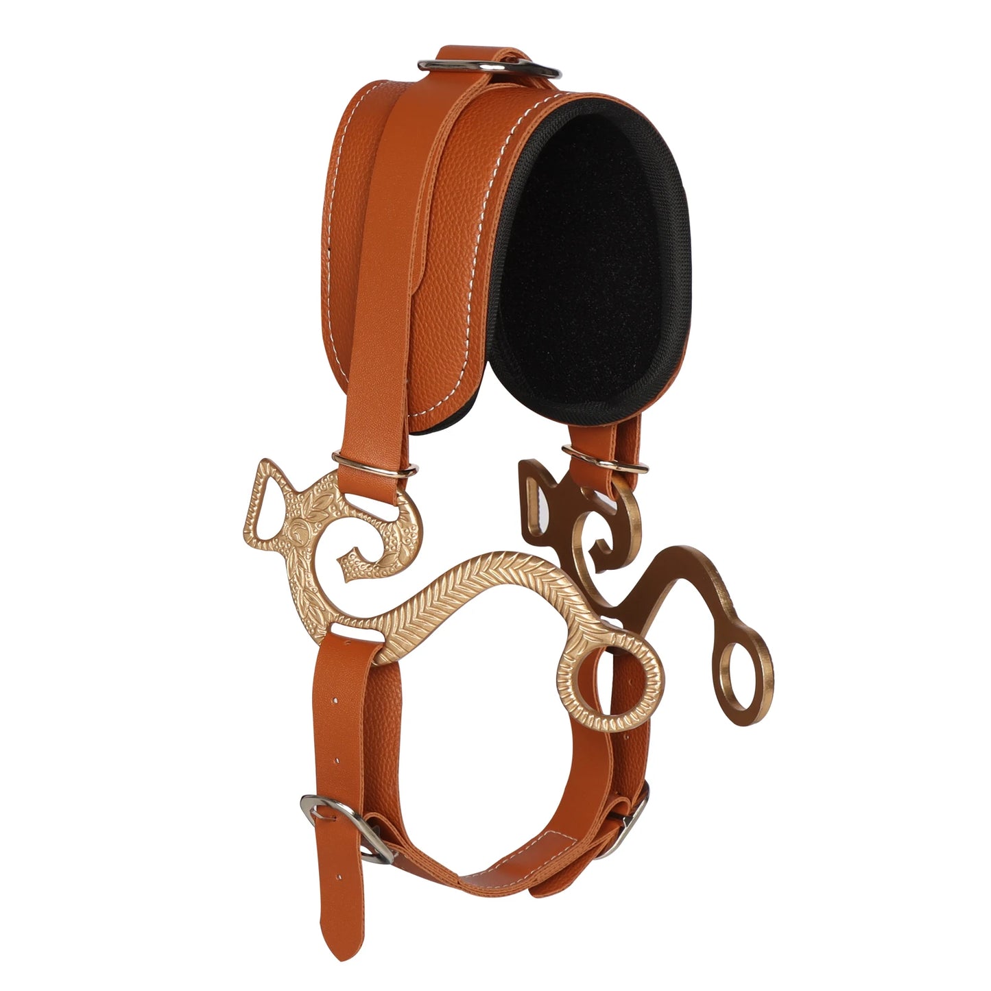 Brown Western Hackamore with Curb Chain