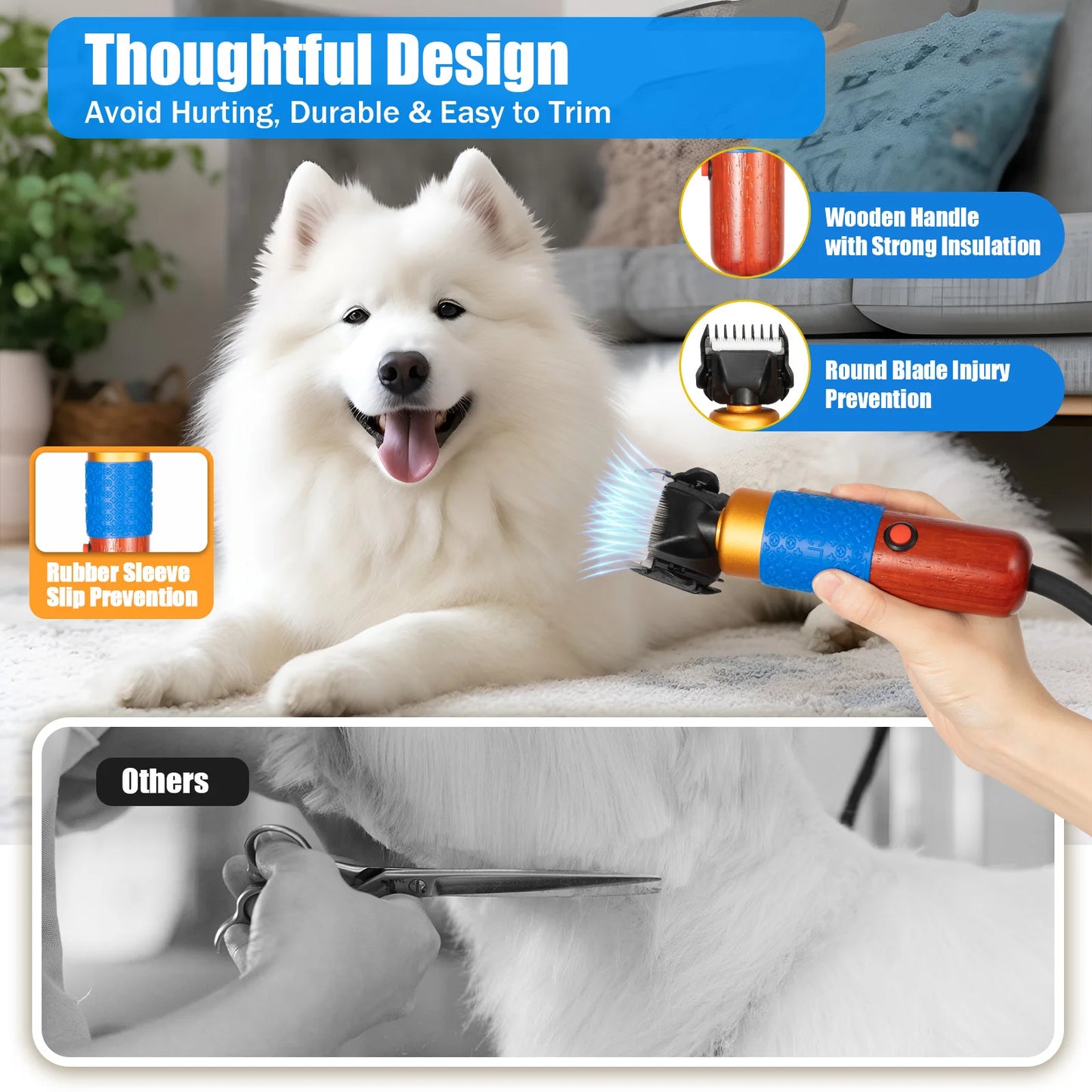 Homestead‑Grade Electric Rabbit & Wool Shear
