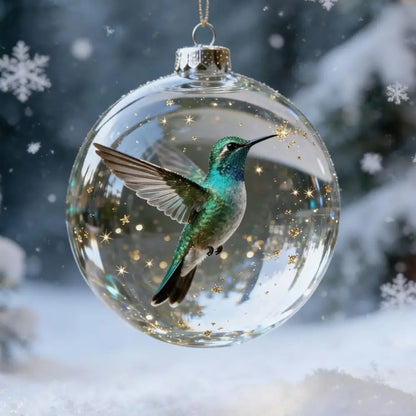 2026 3D Hummingbird Glass Ornament