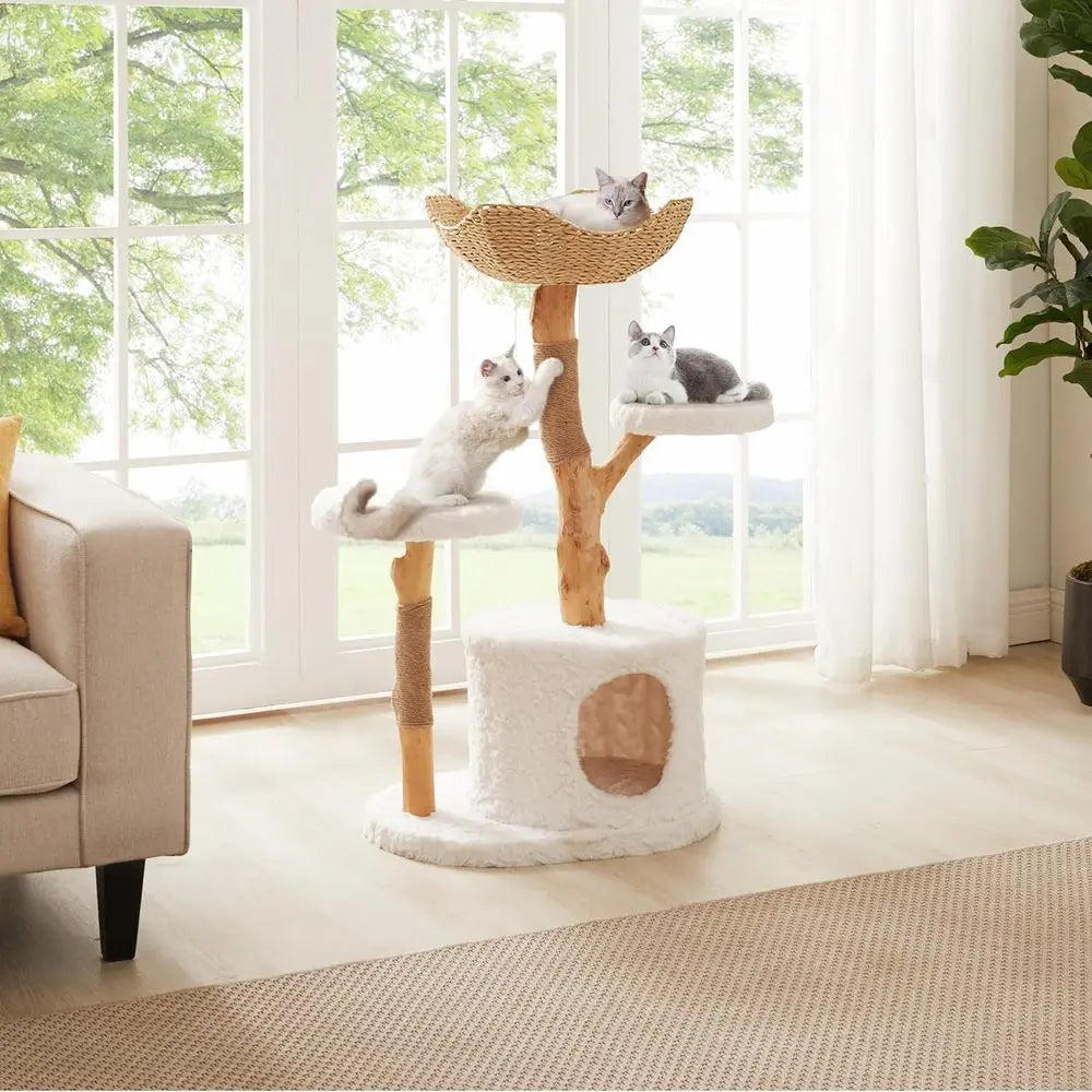 Luxury Cat Tree Condo with Scratching Post.