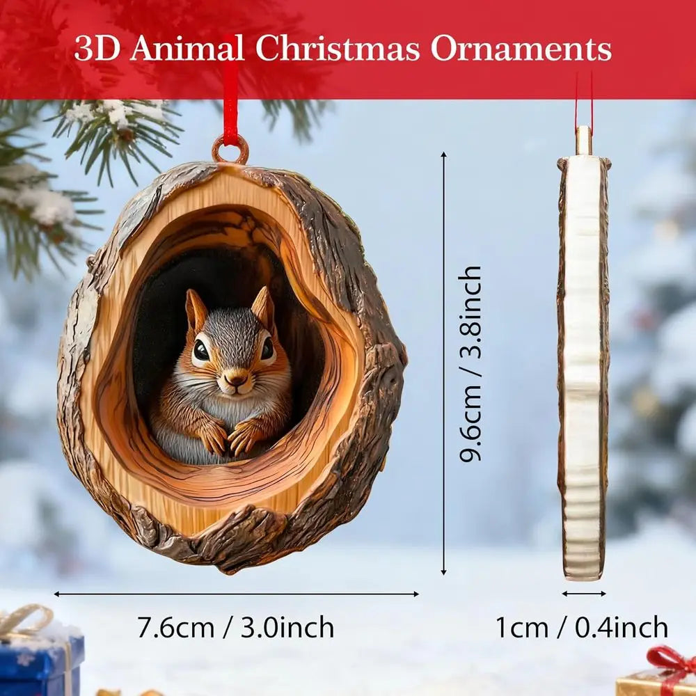 Funny Forest Animal Ornaments for Christmas Tree