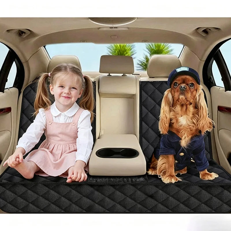 Waterproof Anti‑Scratch Dog Seat Cover with Belts