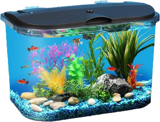 Aquarium Kit with LED Lighting and Power Filter for Tropical Fish