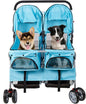 Foldable Twin Pet Stroller for Dogs and Cats