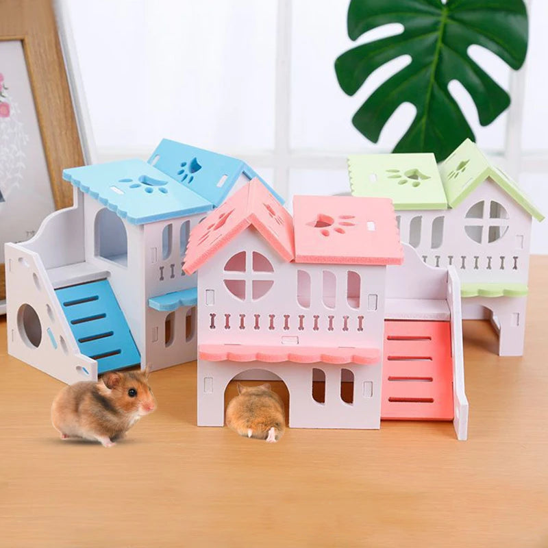 2 Story Hamster House With Ladder Design