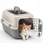 Travel Carrier with Food Bowl & Wire Door