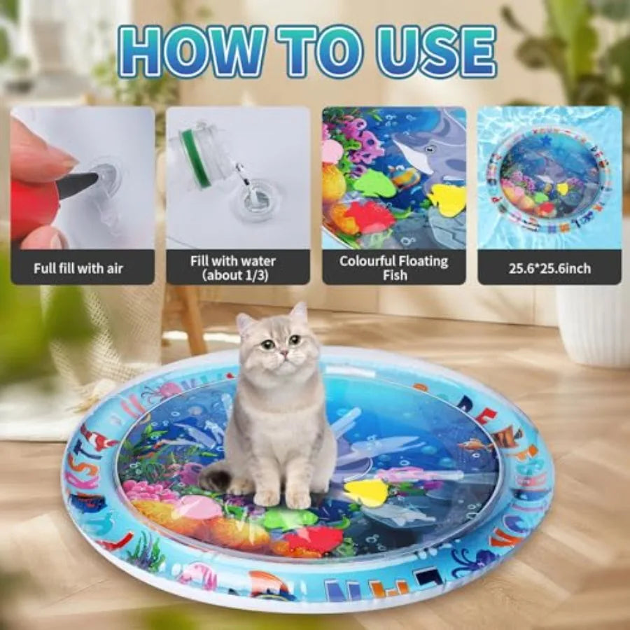 Cat Water Sensory Mat – Thick, Durable, Anti‑Scratch