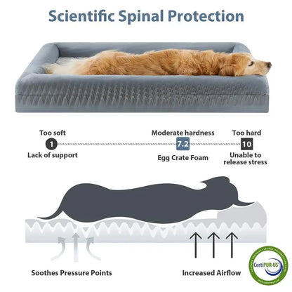 Washable Dog Couch with Removable Waterproof Cover, Orthopedic