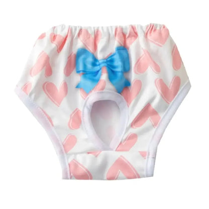Washable Cartoon Print Leakproof Dog Menstrual Diaper.