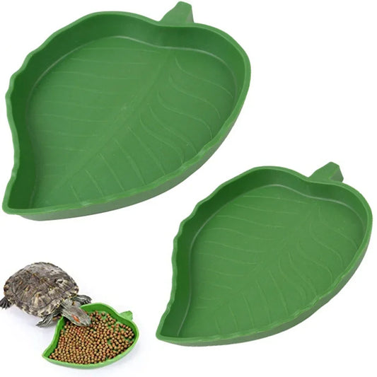 Leaf Shape Feeder Bowl For Turtle, Lizards, Tortoises Gecko Feeder Pet Supplies