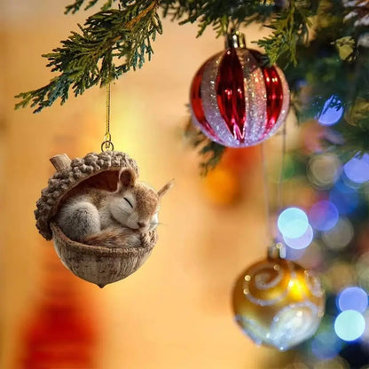 Forest Christmas Ornaments New Pine Cone Animal Decoration