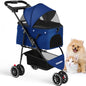 Pet Stroller with Canopy & Storage