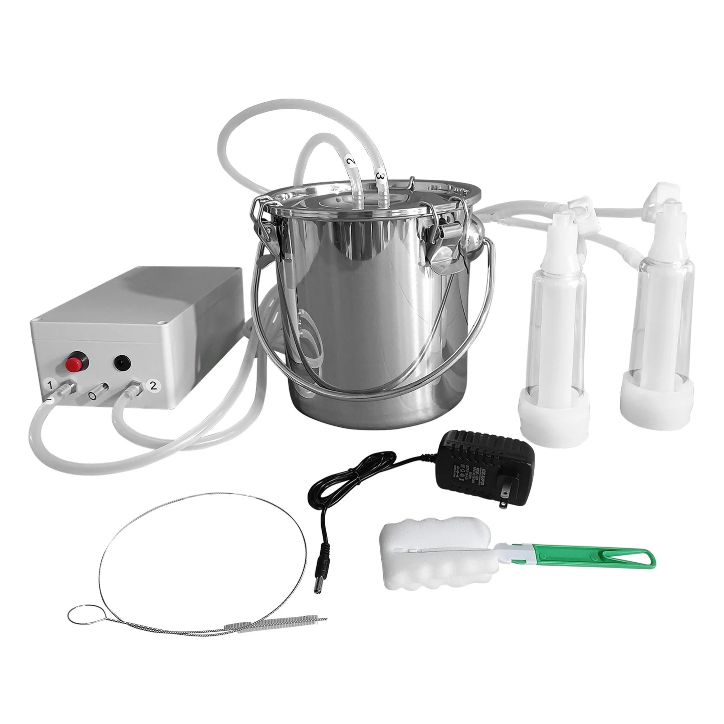 Electric Pulsation Milker for Goats/Sheep – 3L Bucket Set