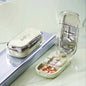Portable Pill Cutter Storage Container, Drug Tablet Medicine Organizer